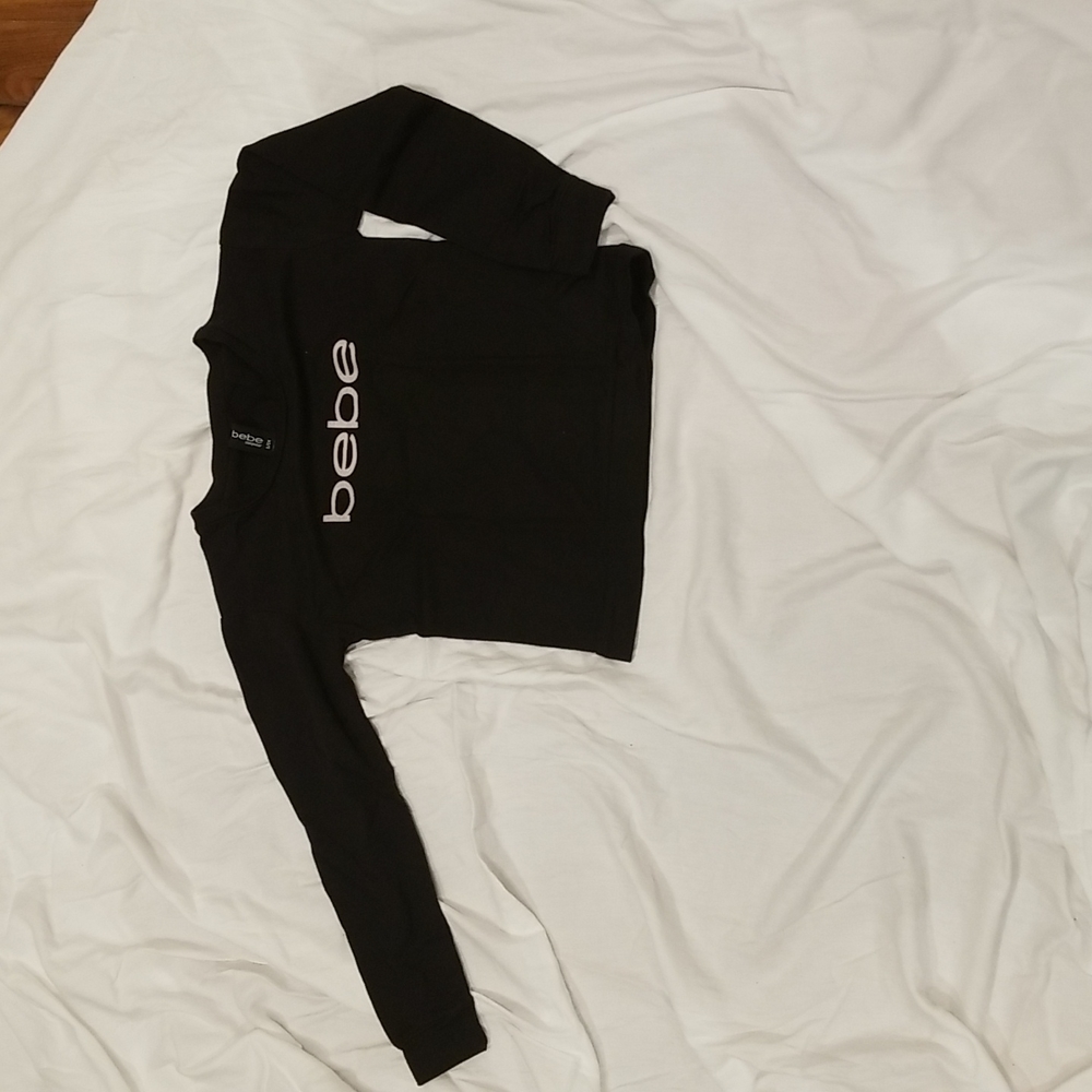 Black bebe long sleeve shirt